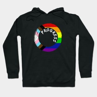 Progress Pride Rainbow Flag For Inclusivity Hoodie